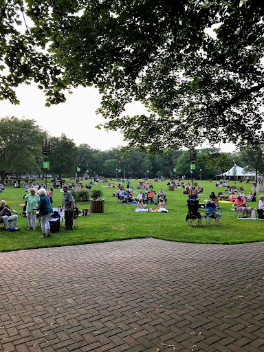 People enjoying music at Ravinia on the lawn