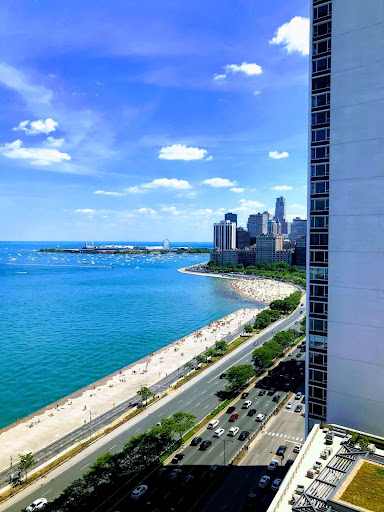 View of Lake Michigan and Lake Front Trail