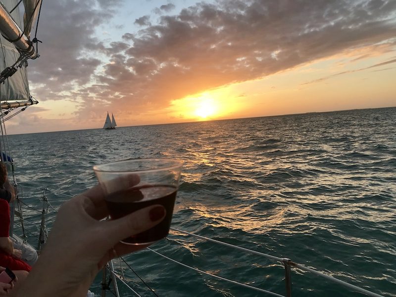 Florida sunset from a yacht 