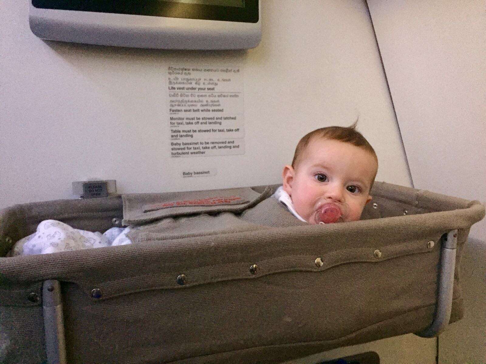 baby sleeping travelling