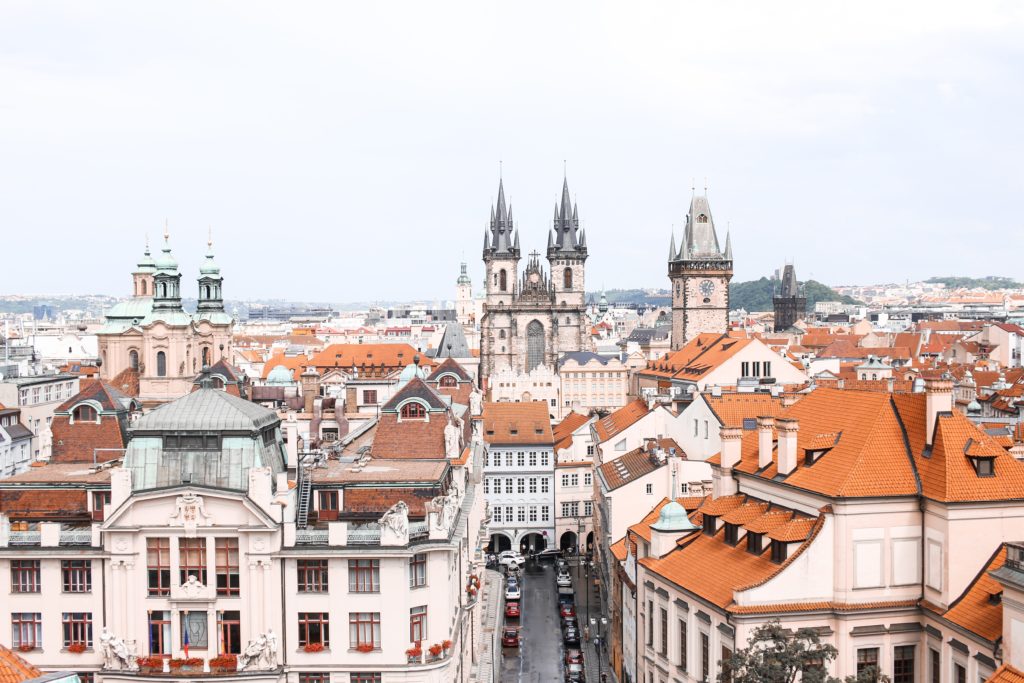 Prague city from above